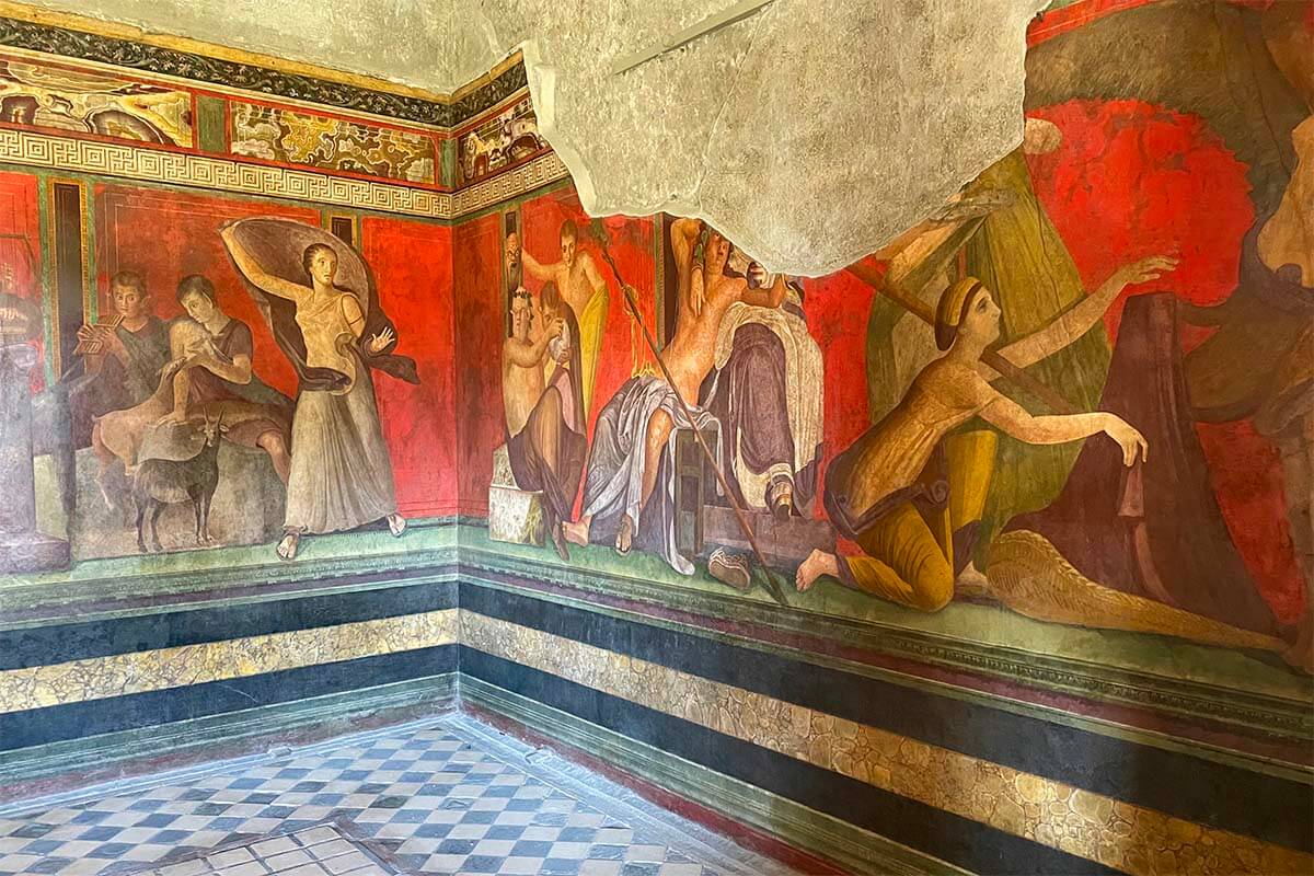 Villa dei Misteri in Pompeii Italy