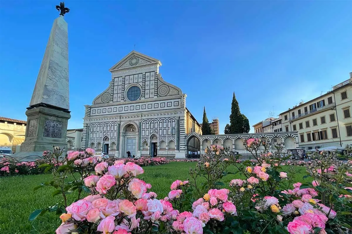 Basilica of Santa Maria Novella is one of the top places to see in Florence Italy