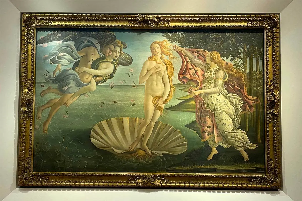 Botticelli's Birth of Venus at the Uffizi Gallery in Florence