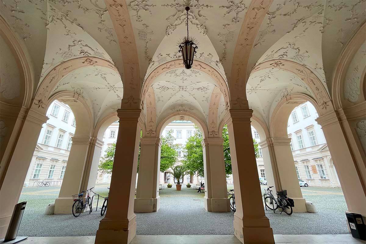 Courtyard of Mirabell Palace in Salzburg