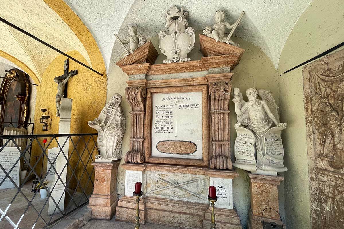 Friedhof St Peter old cemetery in Salzburg