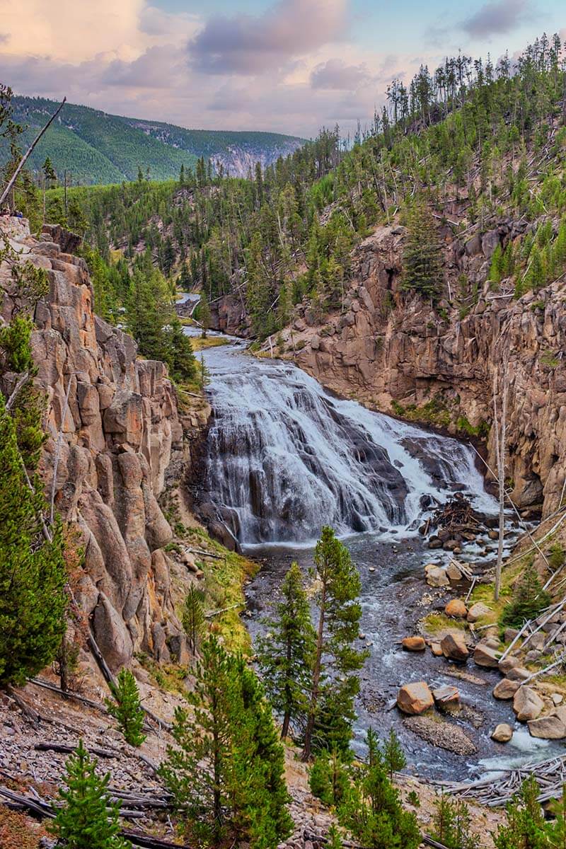 Gibbon Falls in Yellowstone National Park