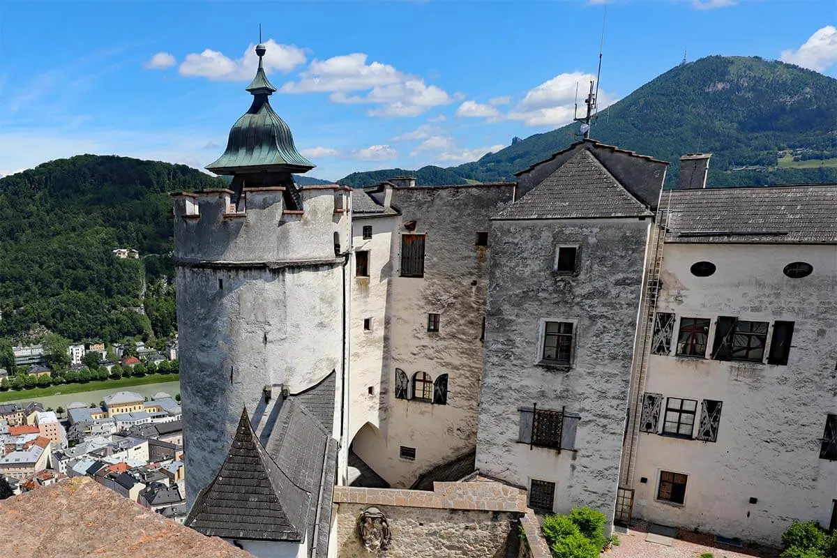 Hohensalzburg Fortress view from the Panorama Tour, Salzburg