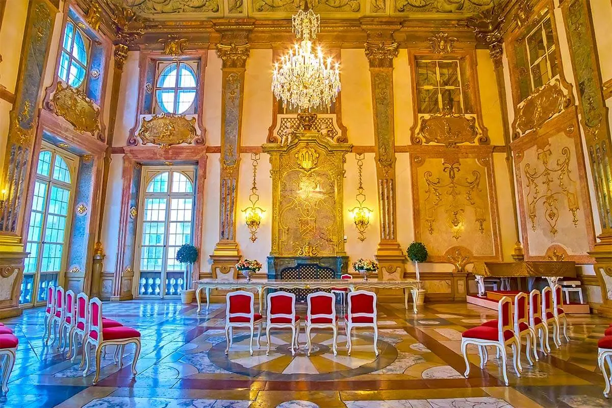 Marble Hall at the Mirabell Palace in Salzburg