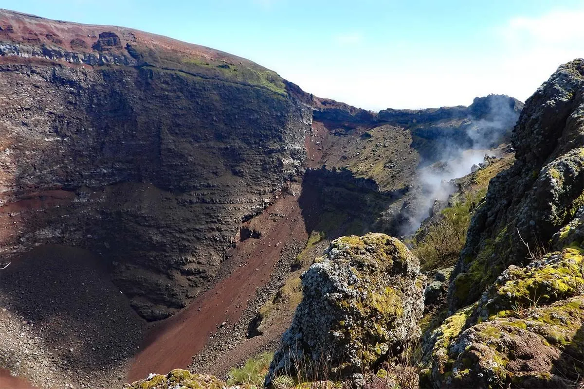 Mount Vesuvius volcano caldera