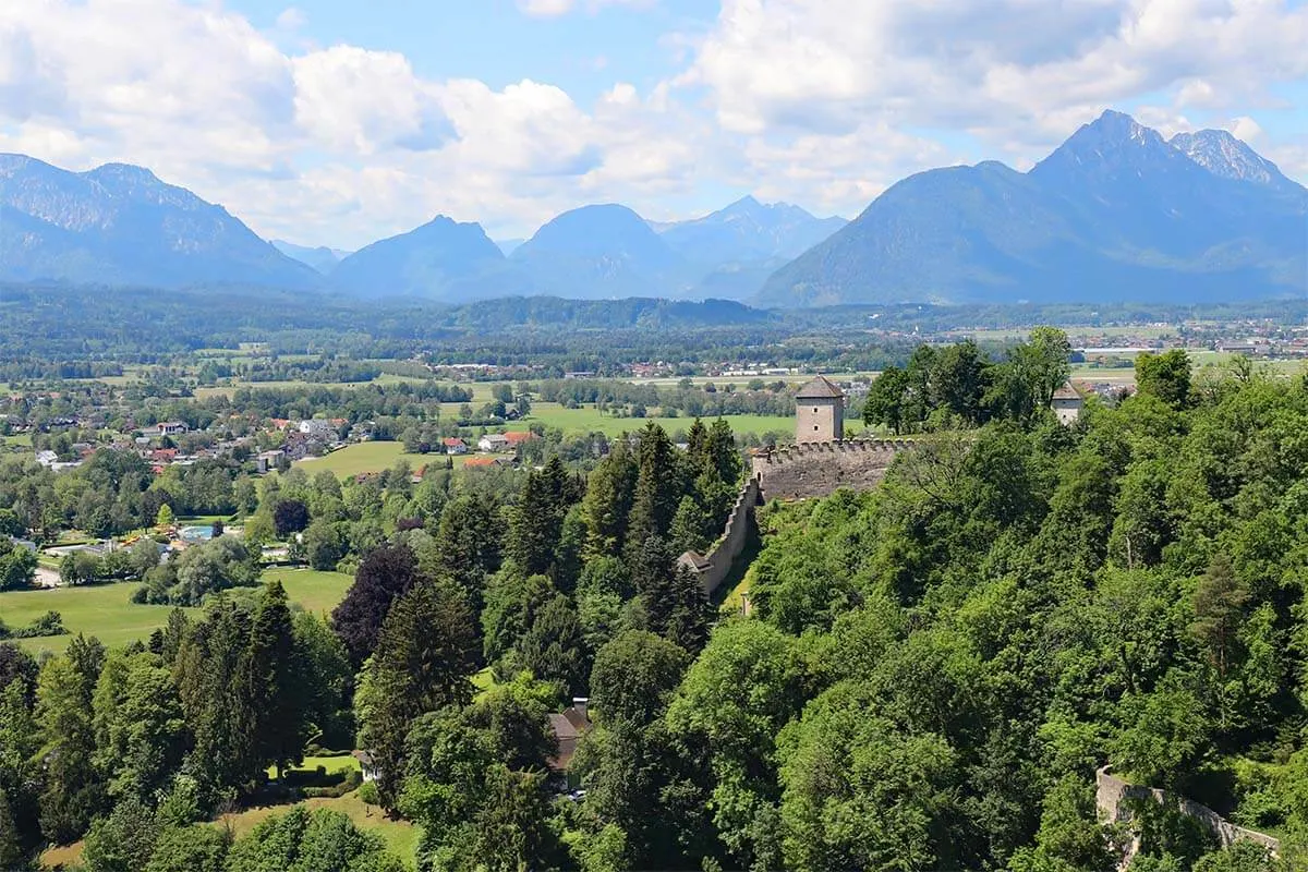 Mountain views from Hohensalzburg Fortress in Salzburg