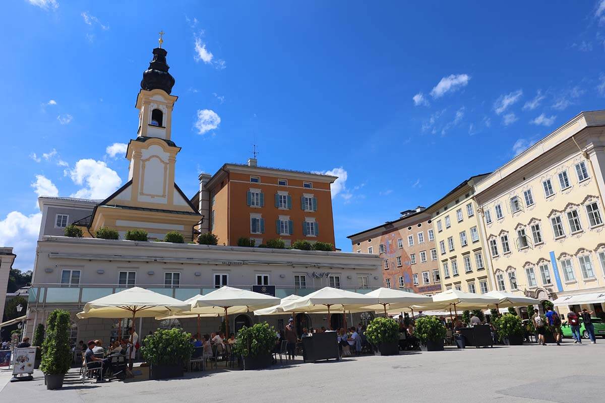 Mozartplatz in Salzburg old town