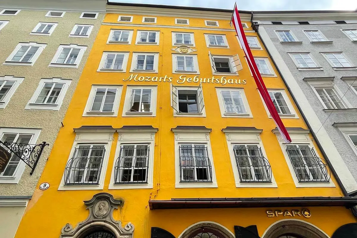 Mozart's Birthplace house in Salzburg Austria