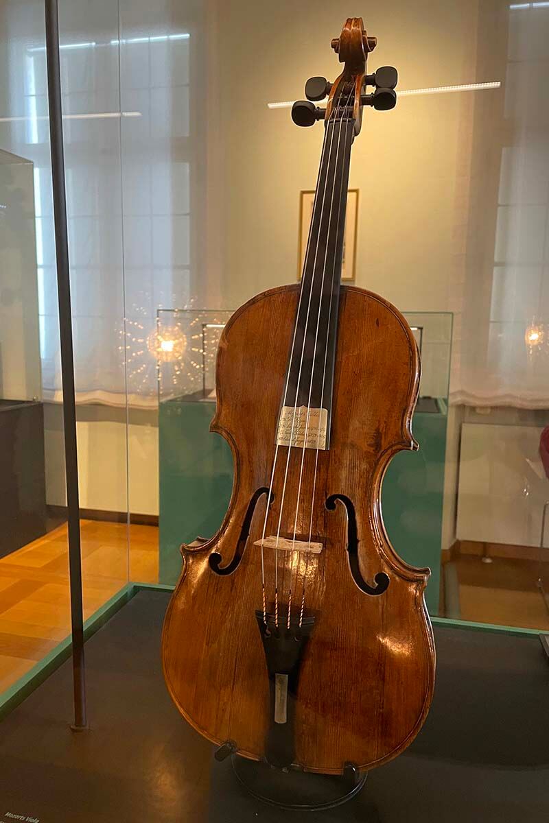 Mozart's original viola at Mozart Residence in Salzburg