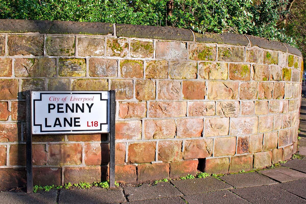 Penny Lane in Liverpool UK