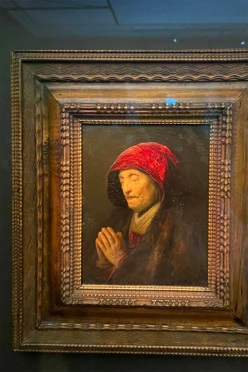 Rembrandt painting Old Woman Praying in DomQuartier Salzburg