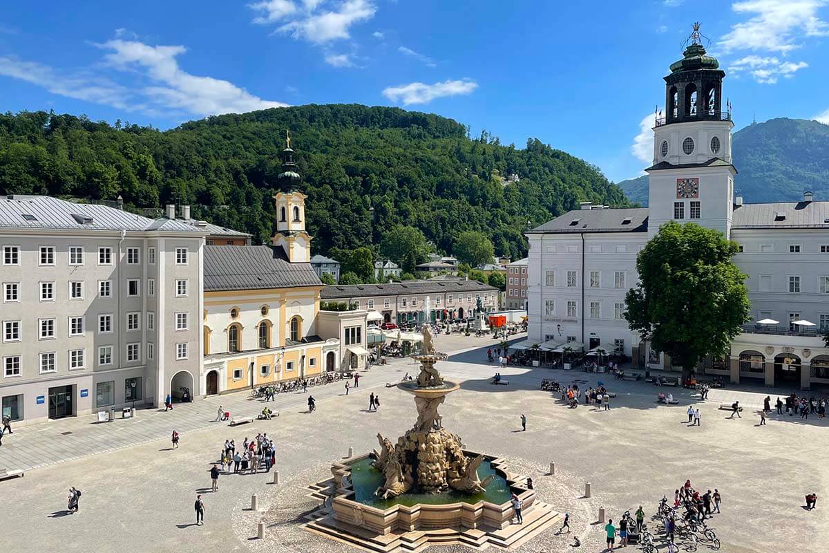 Residenzplatz in Salzburg Austria