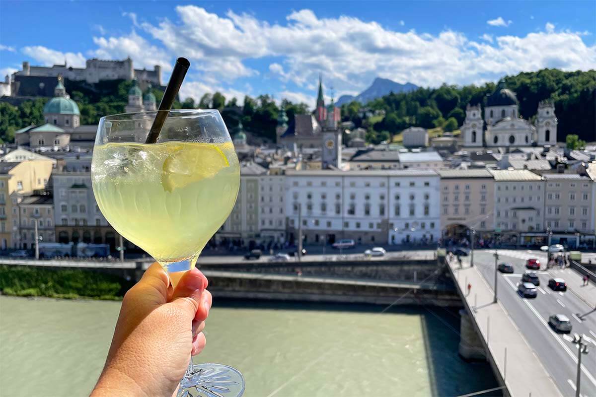 Rooftop bar Steinterrasse at Hotel Stein in Salzburg