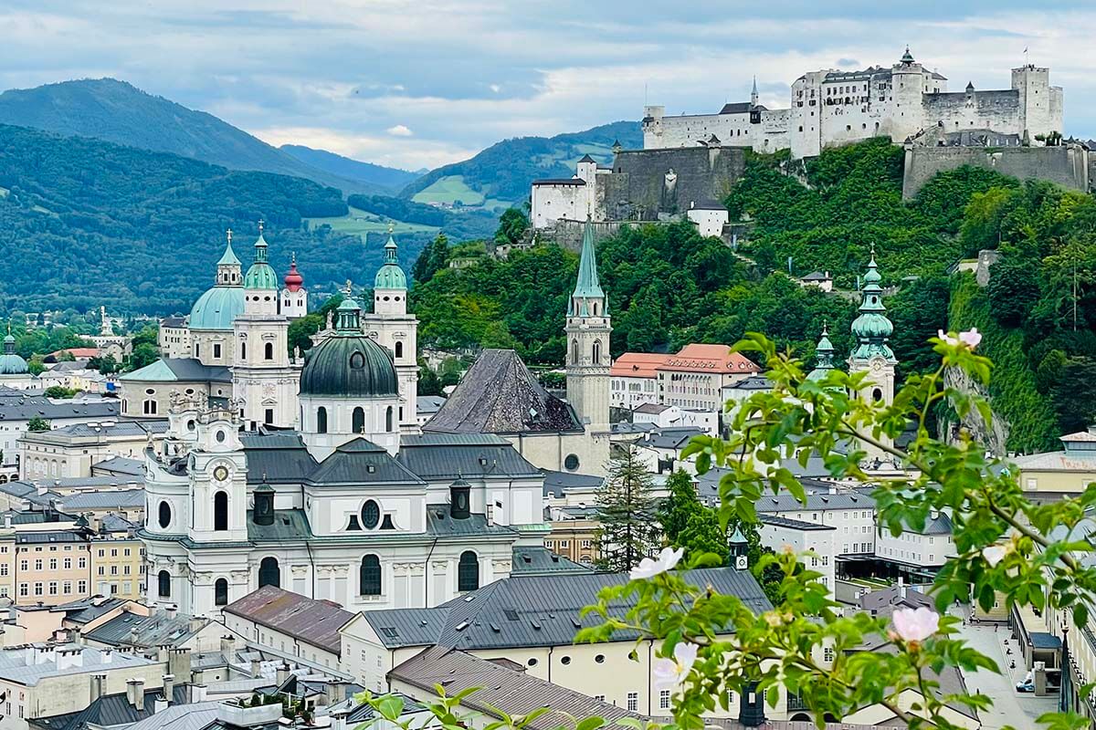 Salzburg city views from Mönchsberg