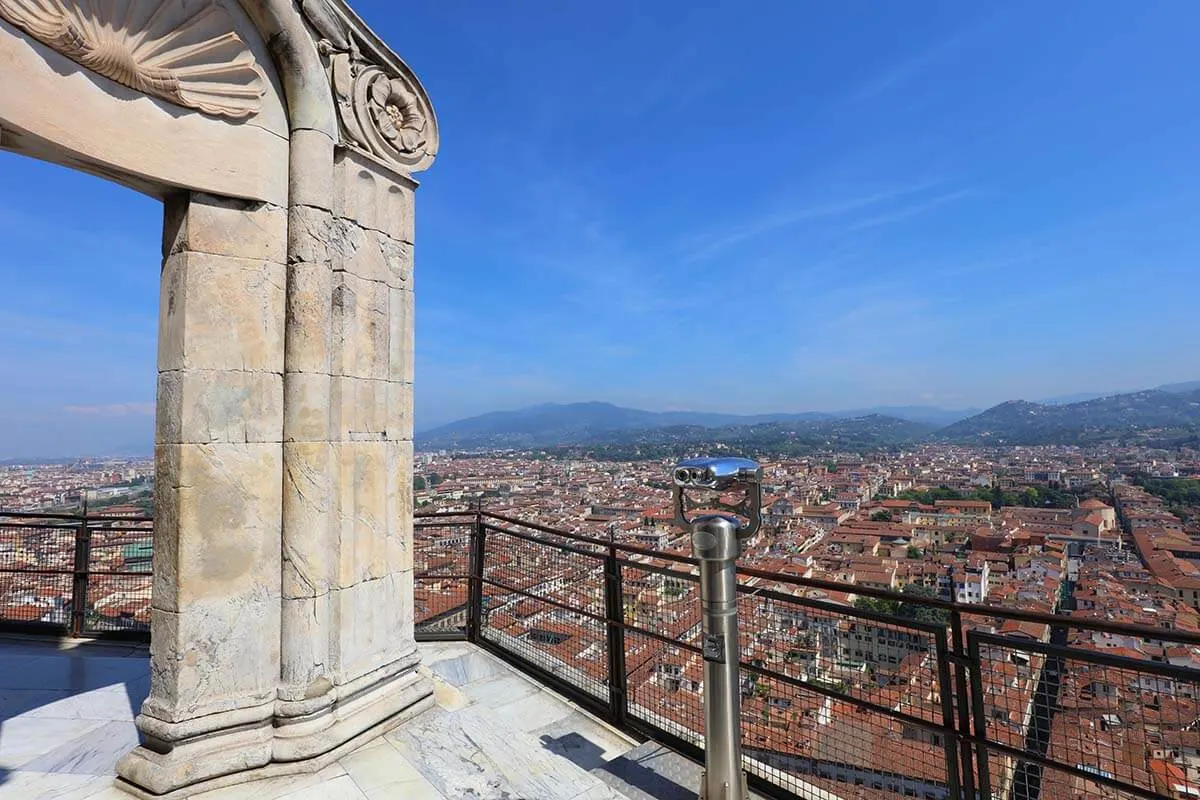 Viewing terrace on top of Brunelleschi’s Dome at the top of Florence Duomo