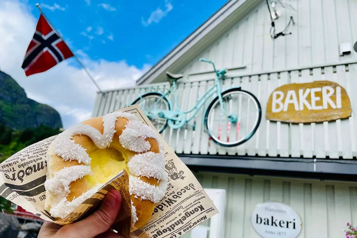 Bakery in Nusfjord in Lofoten, Norway