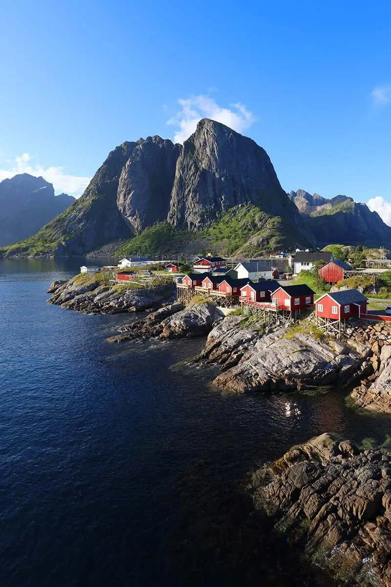 Hamnoy scenic viewpoint in Lofoten, Northern Norway