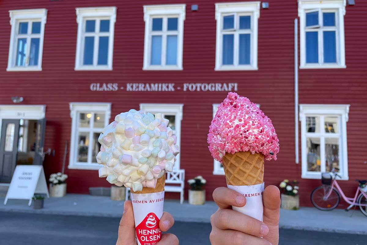 Norwegian ice cream in Henningsvær, Lofoten