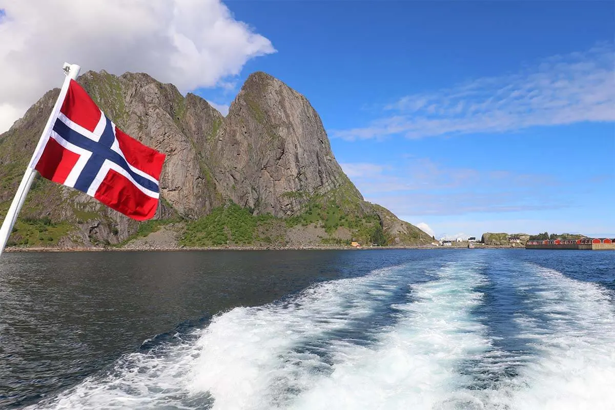 Scenery during the boat cruise on Reinefjorden.