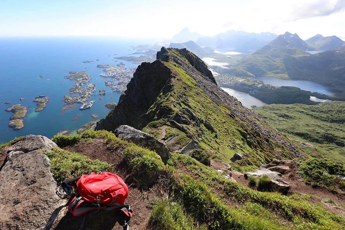 View from Floya mountain in Svolvaer, Lofoten, Northern Norway