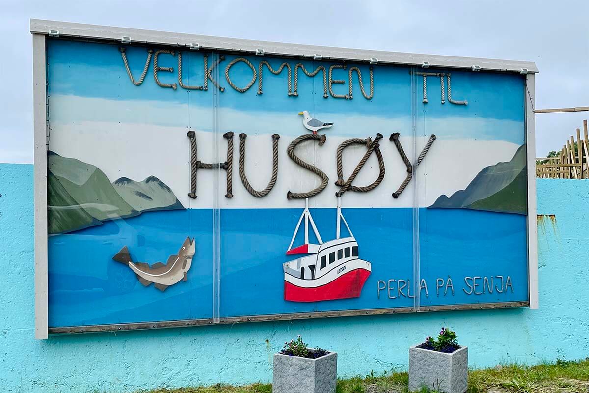 Welcome to Husoy sign in Senja, Norway