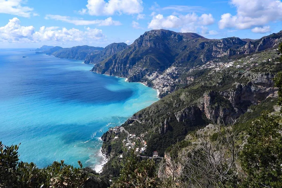 Amalfi Coast scenery from the Path of the Gods hike