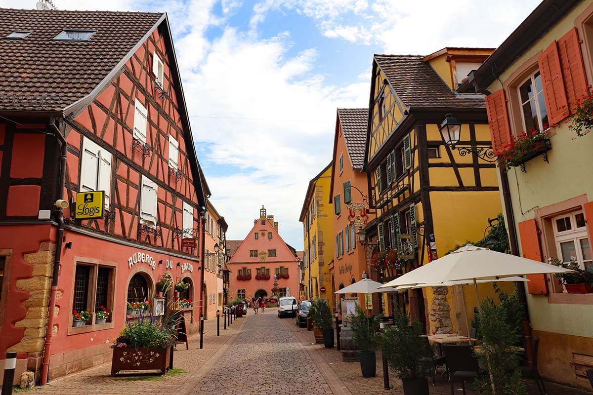 Colorful houses in Turckheim town in Alsace, France