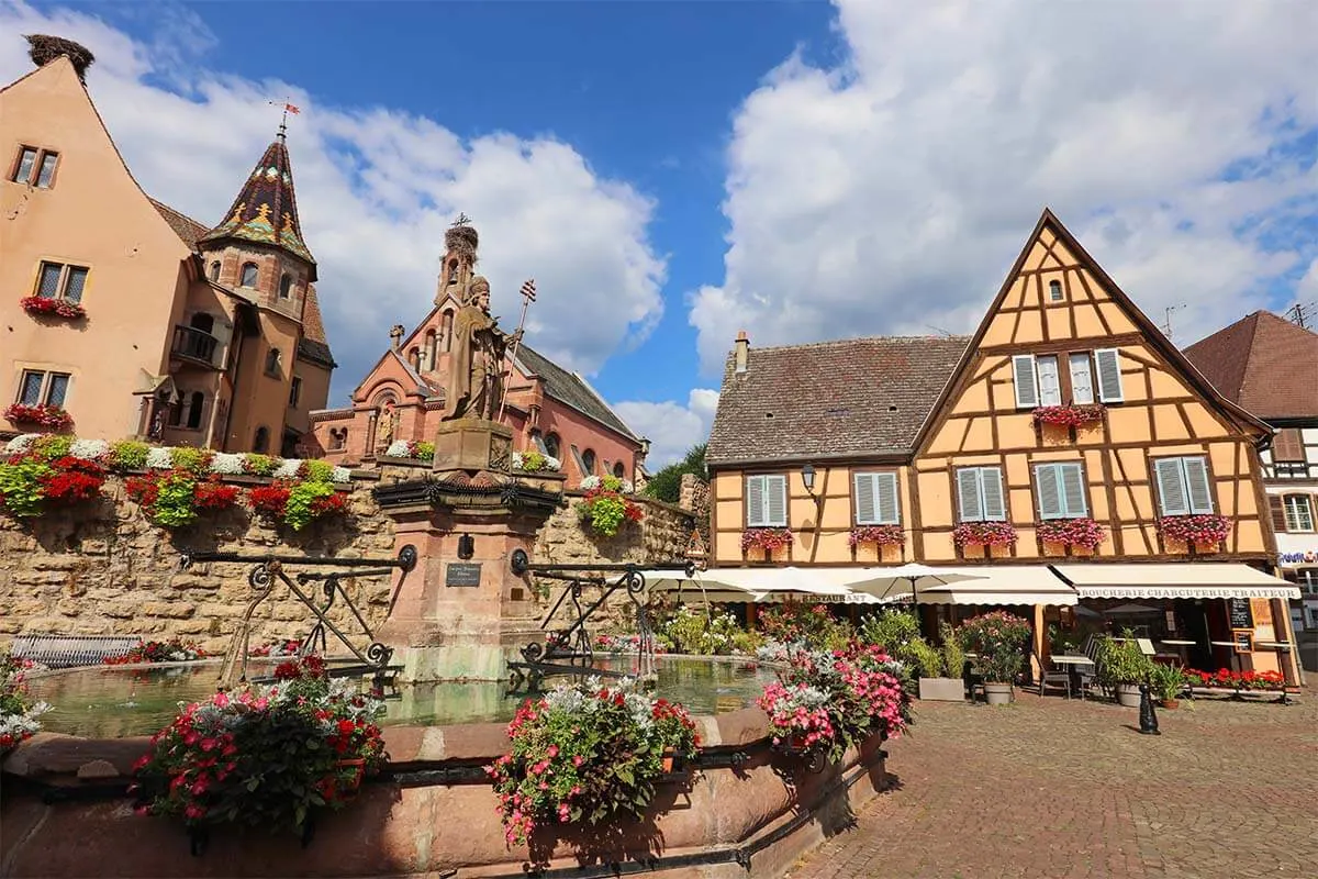 Eguisheim - one of the most beautiful towns on the wine route in Alsace France