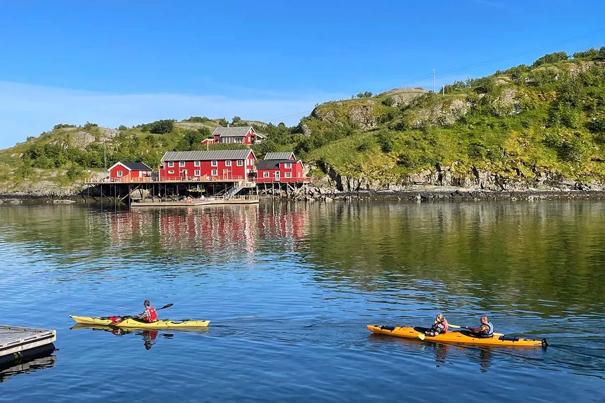 Kayaking in Lofoten, Norway