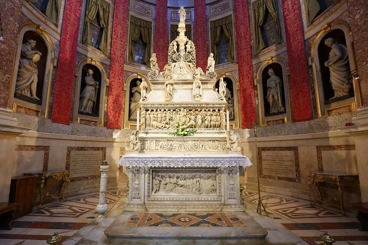 Arca di San Domenico tomb at Basilica of San Domenico in Bologna