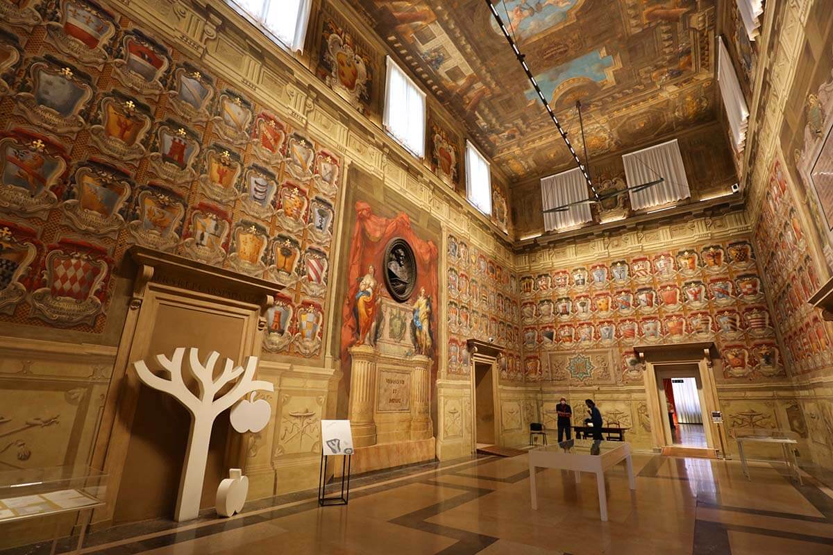 Art museum inside Palazzo d’Accursio in Bologna