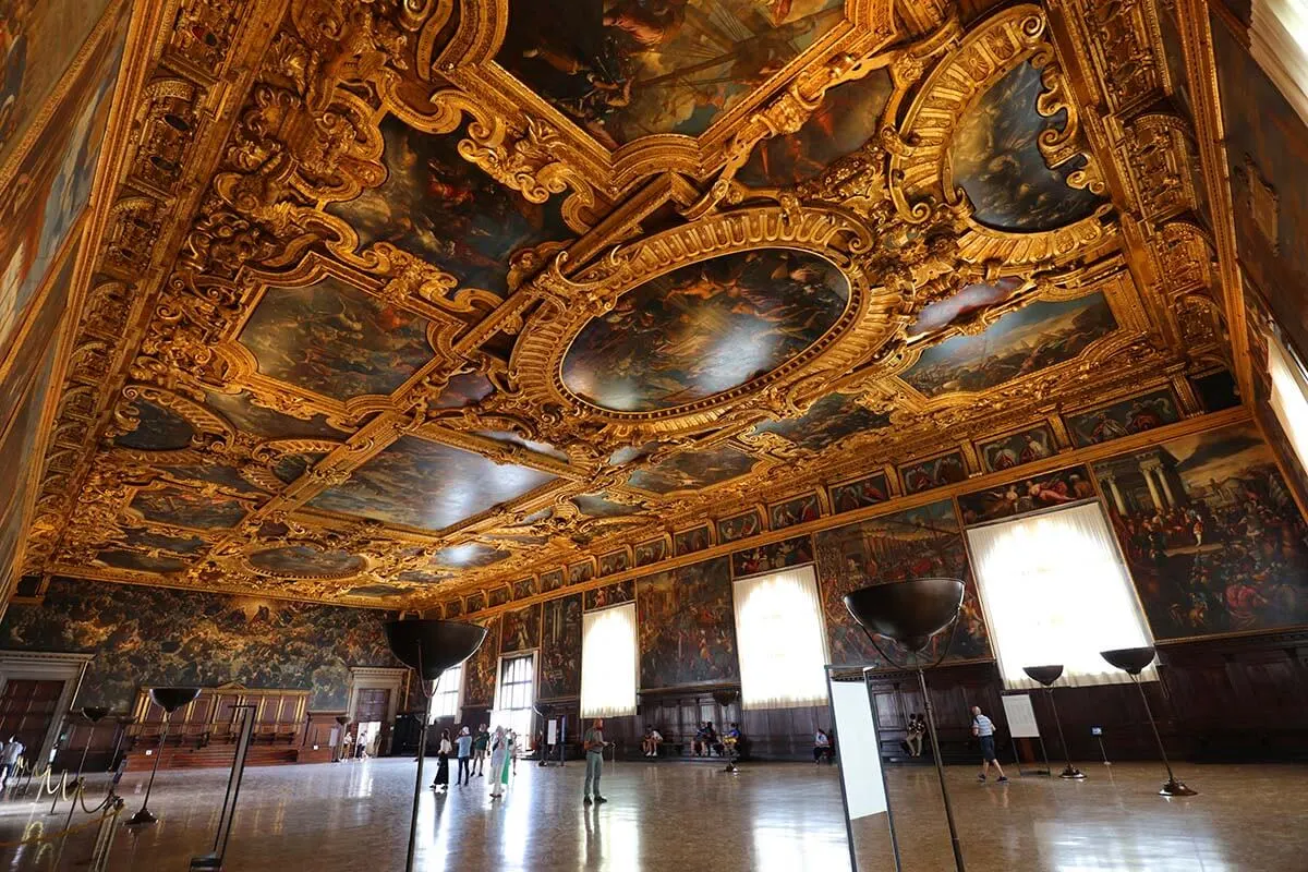 Beautiful chambers inside Doge's Palace in Venice