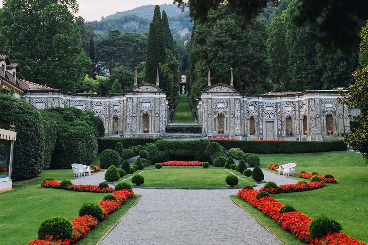 Gardens of Villa d'Este in Cernobbio, Lake Como, Italy