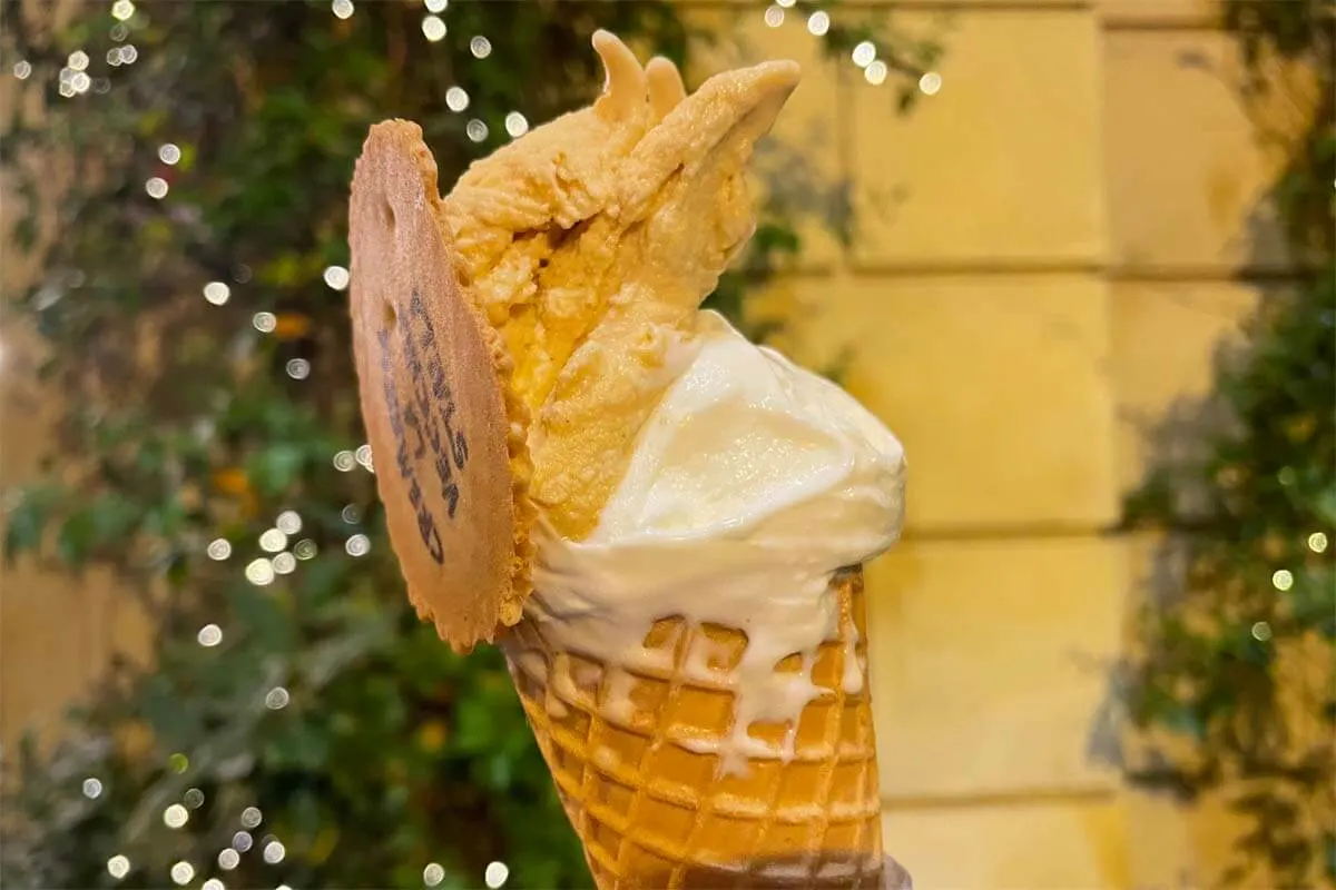 Gelato at Cremeria la Vecchia Stalla in Bologna