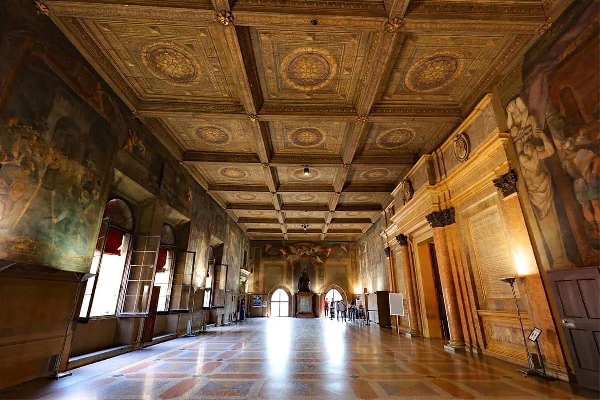 Inside Palazzo d’Accursio (Palazzo Comunale) in Bologna