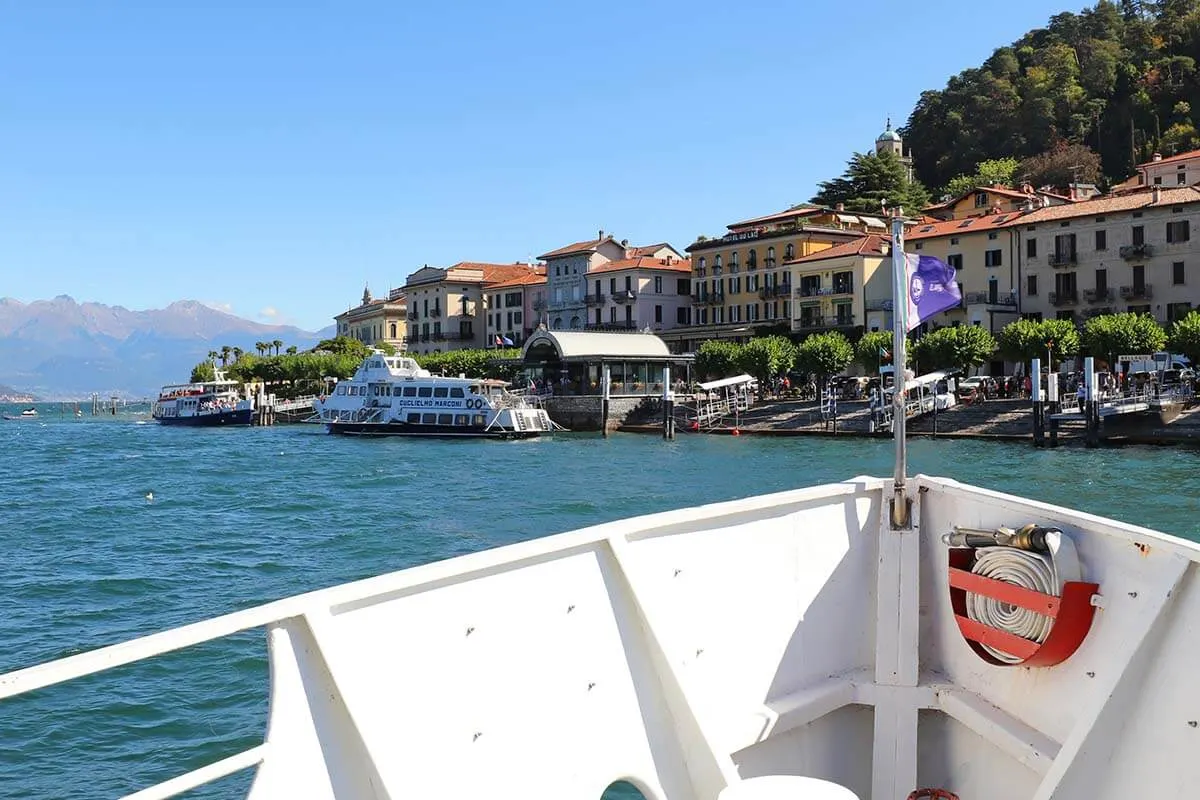 Lake Como ferries in Bellagio harbor