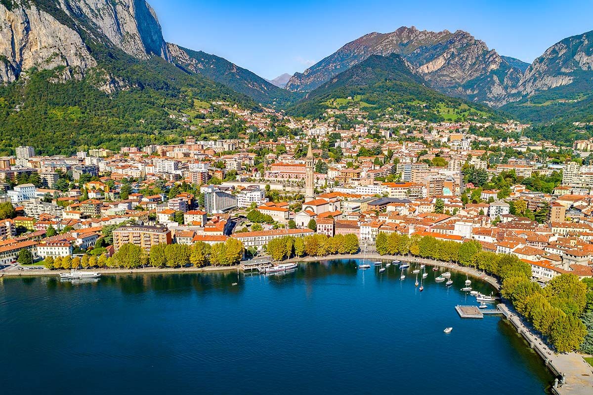 Lecco town on Lake Como, Italy