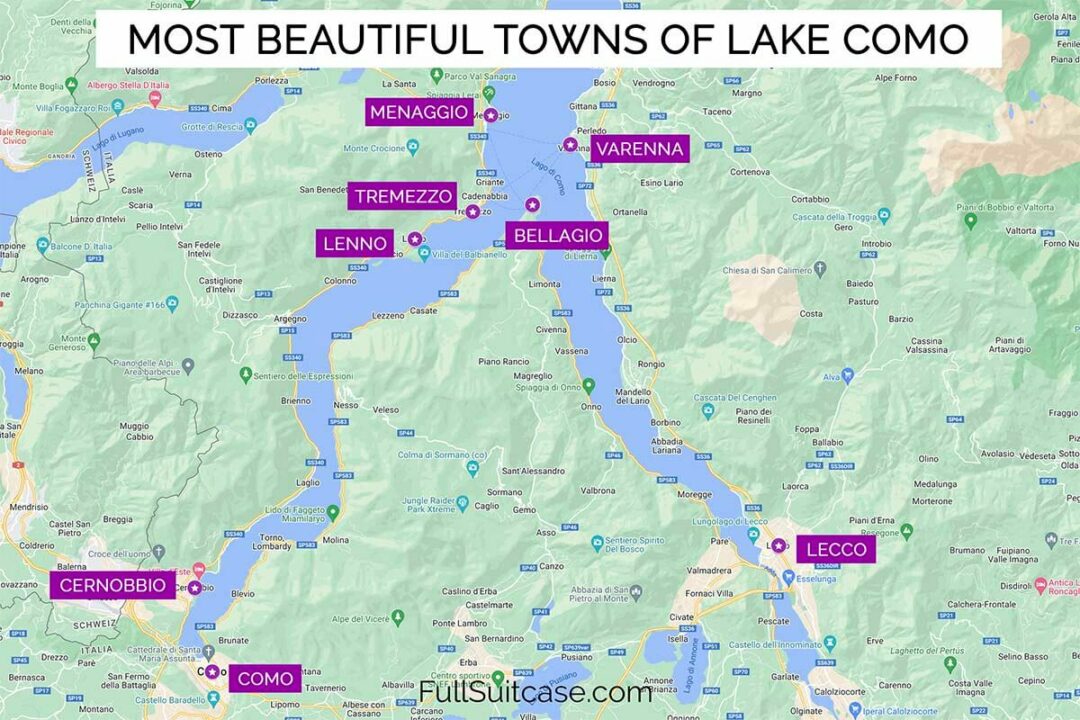 lake como travel map