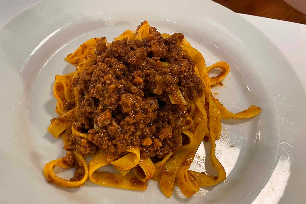 Tagliatelle al ragu - traditional dish from Bologna, Italy