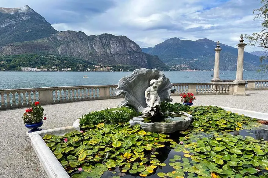 Villa Melzi gardens and fountain, Bellagio, Lake Como