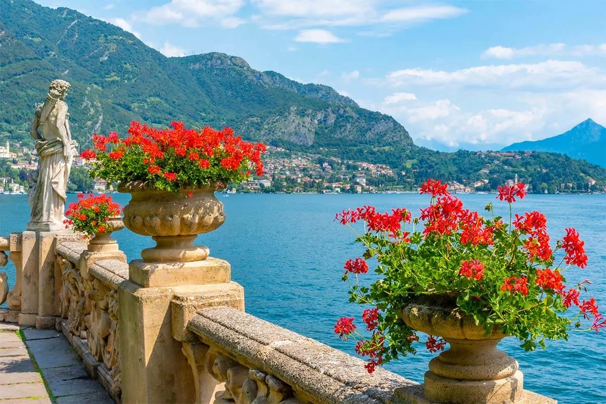 Villa del Balbianello gardens and Lake Como views
