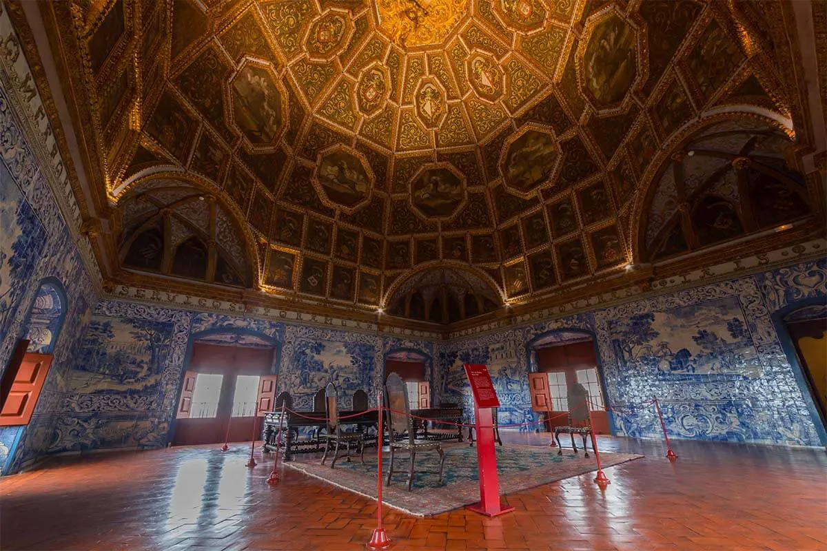 Blazons Hall inside the National Palace of Sintra in Portugal