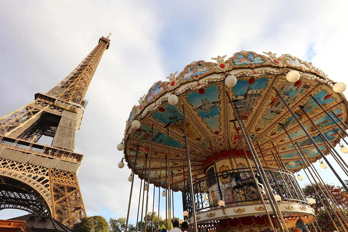 Eiffel Tower and Carousel in Paris