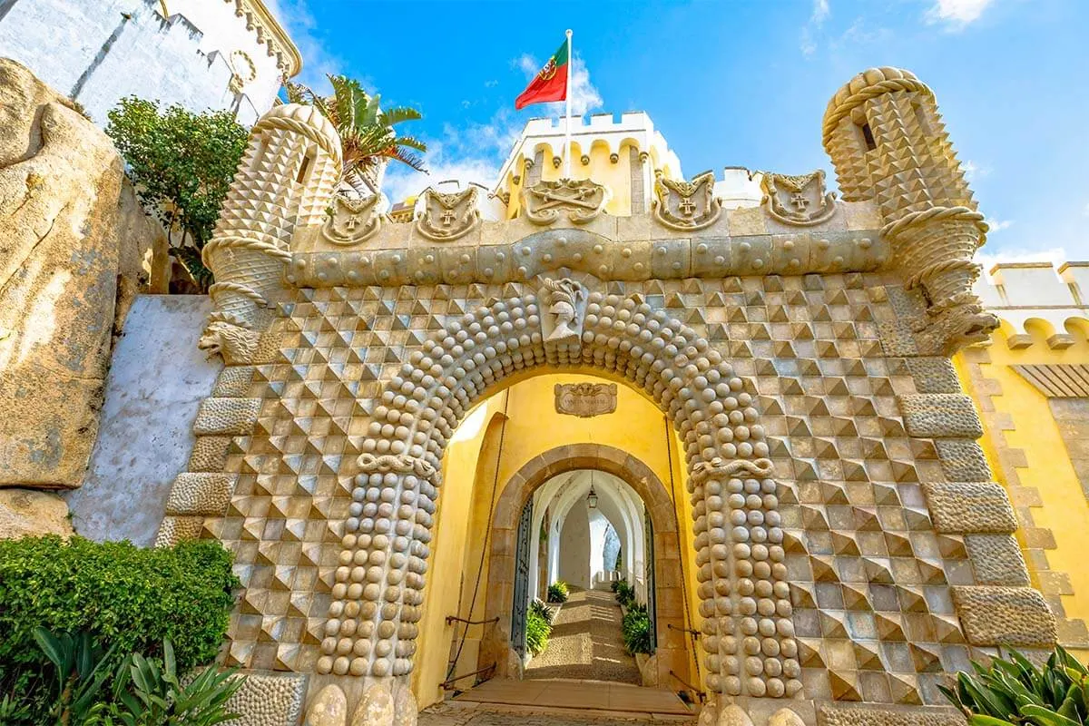 Entrance Gate of Pena National Palace in Sintra