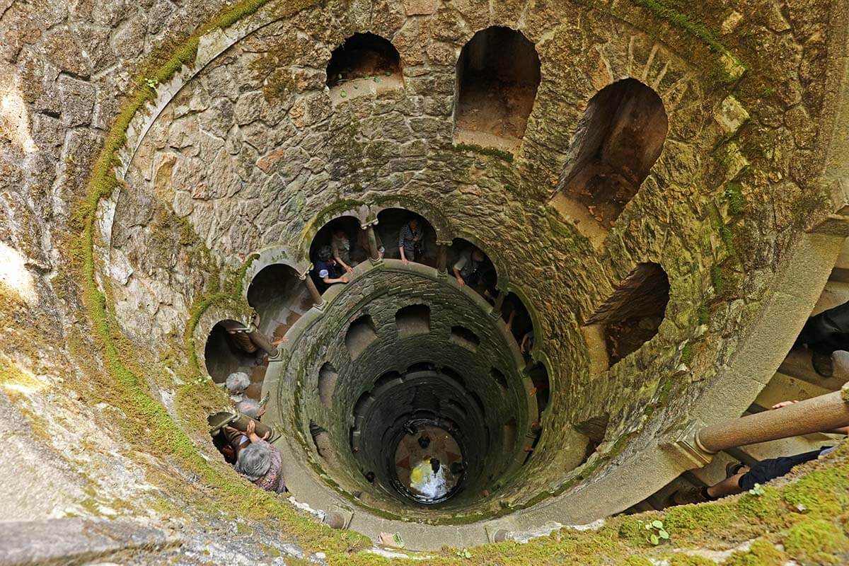 Initiation Well of Quinta de Regaleira in Sintra, Portugal