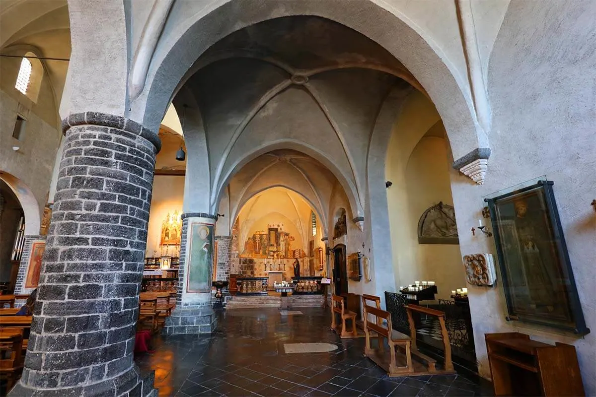Interior of Church of San Giorgio in Varenna, Italy