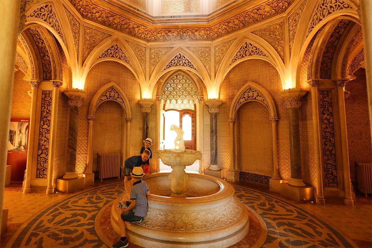 Interior of Monserrate Palace in Sintra