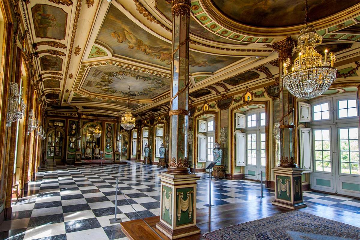 Interior of the National Palace of Queluz near Lisbon in Portugal