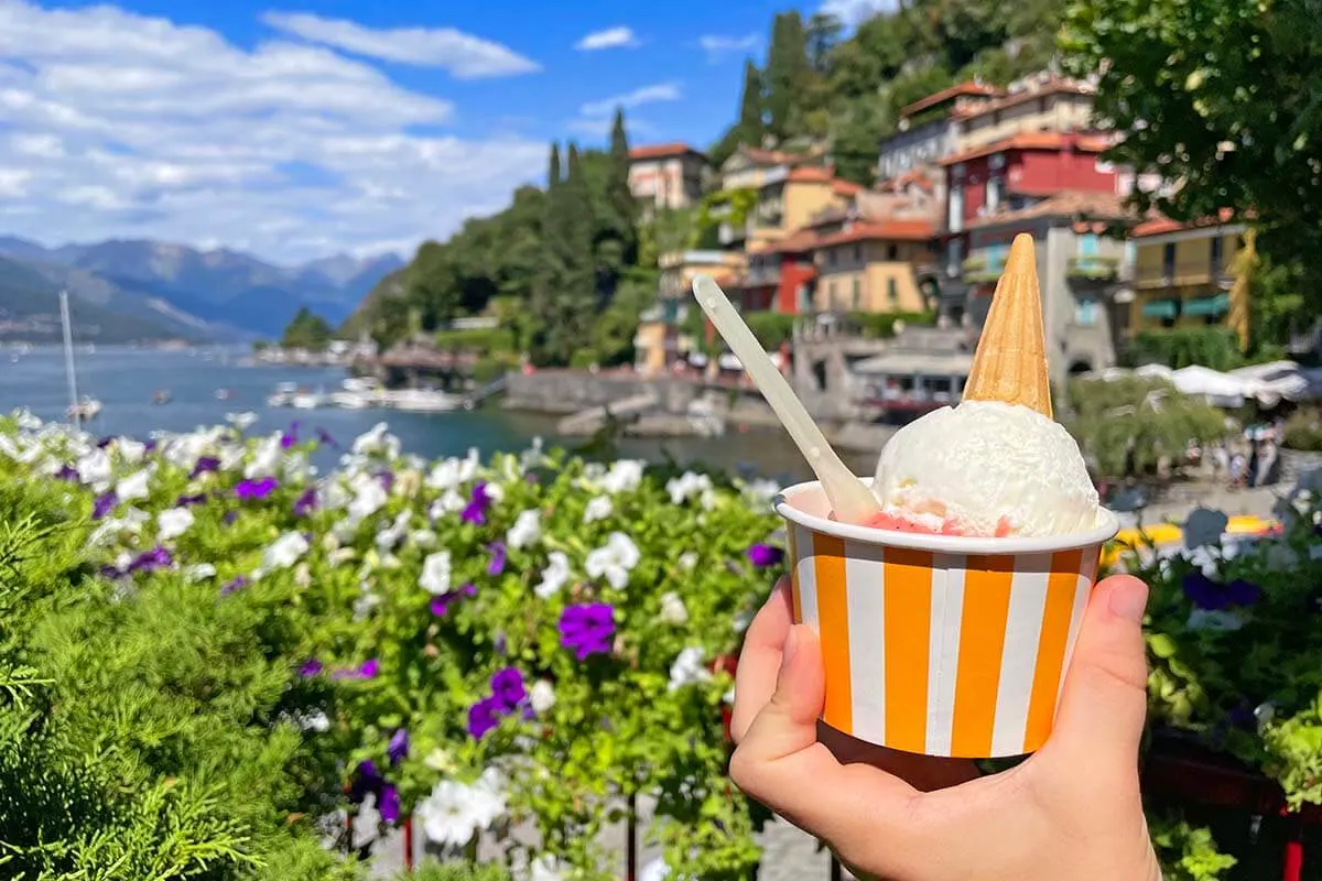 Italian gelato in Varenna