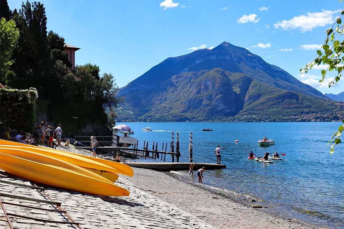 Kayaks for rent in Varenna, Lake Como